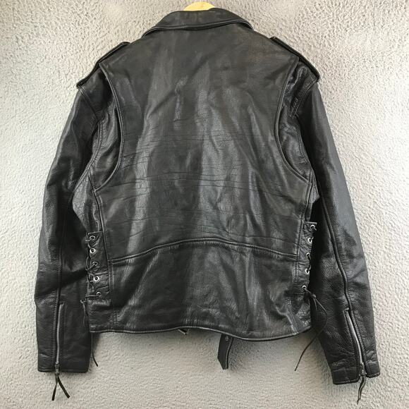 Interstate Leather Classic Originals Motorcycle Men's Jacket size 44 - Picture 2 of 12